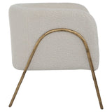 Jacobsen Off White Shearling Accent Chair - Ornate Home
