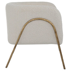 Jacobsen Off White Shearling Accent Chair - Ornate Home