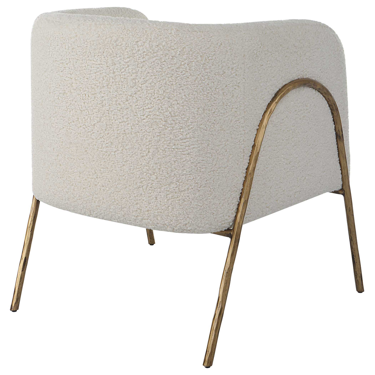 Jacobsen Off White Shearling Accent Chair - Ornate Home