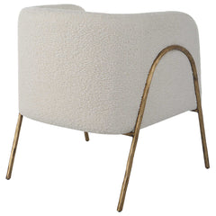 Jacobsen Off White Shearling Accent Chair - Ornate Home