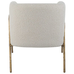 Jacobsen Off White Shearling Accent Chair - Ornate Home