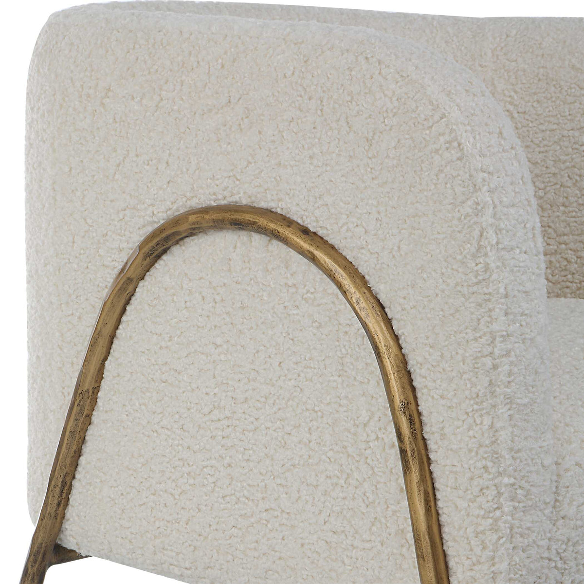 Jacobsen Off White Shearling Accent Chair - Ornate Home