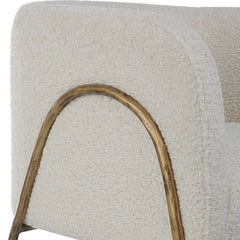 Jacobsen Off White Shearling Accent Chair - Ornate Home