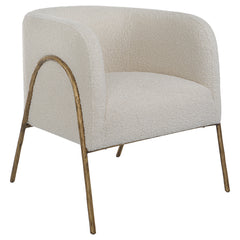 Jacobsen Off White Shearling Accent Chair - Ornate Home