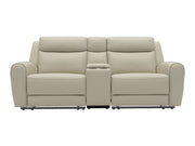 Jacobus Beige Leather Loveseat - Ornate Home