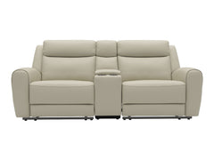 Jacobus Beige Leather Loveseat - Ornate Home