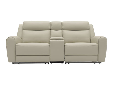 Jacobus Beige Leather Loveseat - Ornate Home