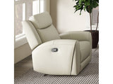 Jacobus Beige Leather Recliner - Ornate Home