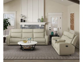 Jacobus Beige Leather Sofa & Loveseat - Ornate Home
