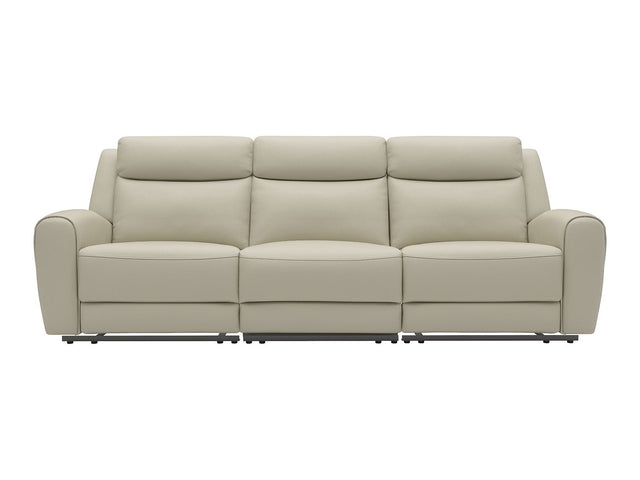 Jacobus Beige Leather Sofa - Ornate Home