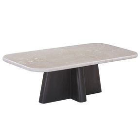 Jacory BottIcino Natural Marble Top/ Espresso Coffee Table - Ornate Home