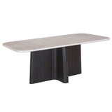 Jacory BottIcino Natural Marble Top/ Espresso Dining Table - Ornate Home