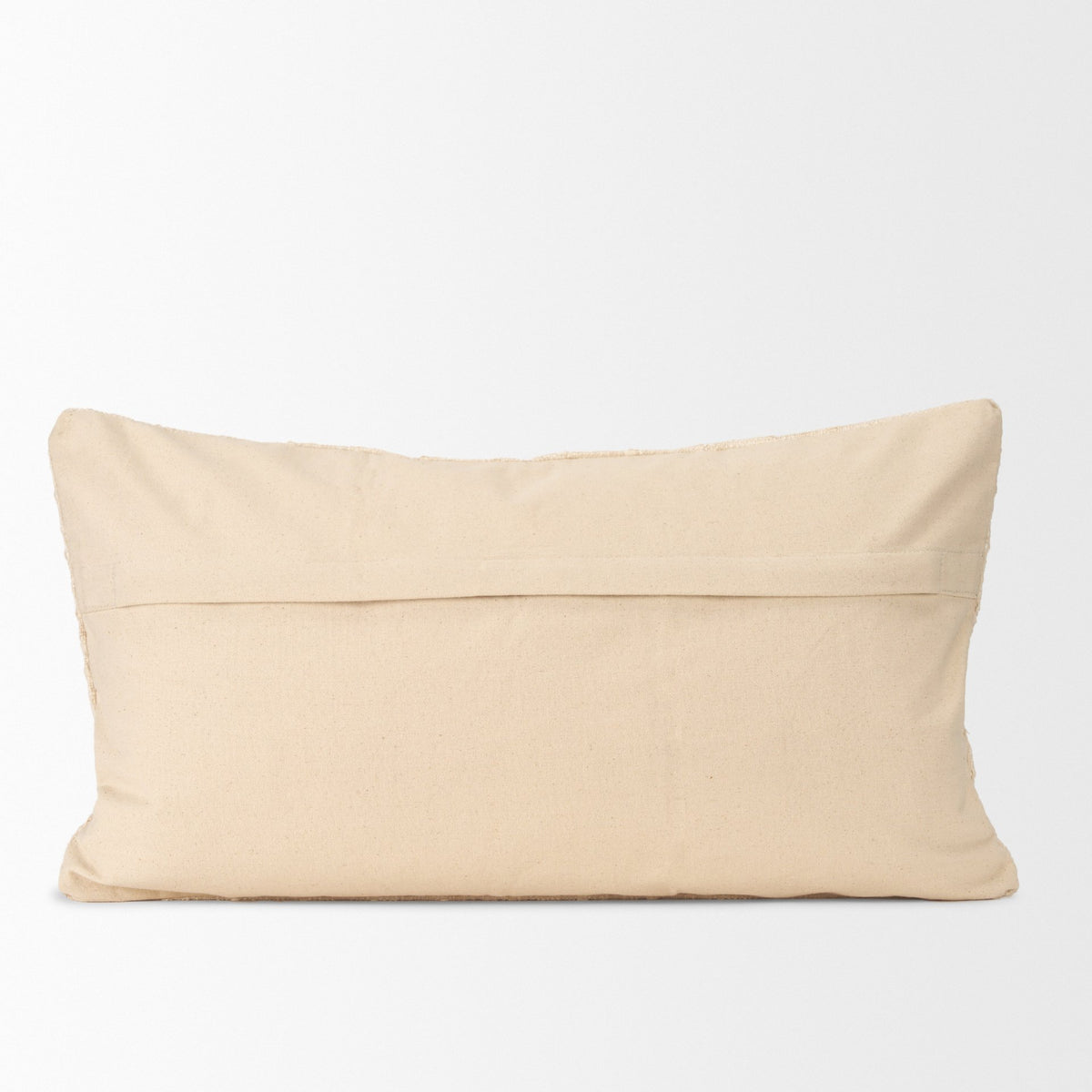 Jacory Cream 14x26 Checker Textured Lumbar Pillow Cover with Down Filler (Set of 2) - Ornate Home