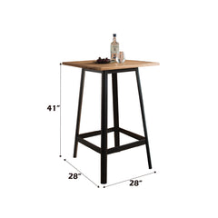 Jacotte Natural & Black Bar Table - Ornate Home