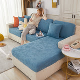 Jacquard Fabric Couch Cushion Covers, Elastic Stretch Sofa Protector for L-Shaped Couches and Pet-Friendly Living Rooms - Ornate Home