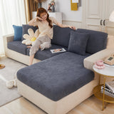 Jacquard Fabric Couch Cushion Covers, Elastic Stretch Sofa Protector for L-Shaped Couches and Pet-Friendly Living Rooms - Ornate Home