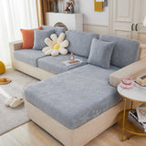 Jacquard Fabric Couch Cushion Covers, Elastic Stretch Sofa Protector for L-Shaped Couches and Pet-Friendly Living Rooms - Ornate Home