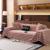 Jacquard Fleece Houndstooth Warm Cozy Couch Cover Blanket Decorative Throws for Sofas - Ornate Home
