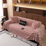 Jacquard Fleece Houndstooth Warm Cozy Couch Cover Blanket Decorative Throws for Sofas - Ornate Home
