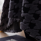 Jacquard Fleece Houndstooth Warm Cozy Couch Cover Blanket Decorative Throws for Sofas - Ornate Home