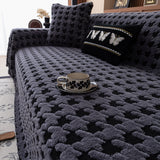 Jacquard Fleece Houndstooth Warm Cozy Couch Cover Blanket Decorative Throws for Sofas - Ornate Home