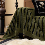Jacquard Fleece Throw Blanket for Couch Plush Fuzzy Cozy Soft Blankets and Throws for Sofa - Ornate Home