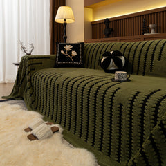 Jacquard Fleece Throw Blanket for Couch Plush Fuzzy Cozy Soft Blankets and Throws for Sofa - Ornate Home