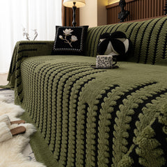 Jacquard Fleece Throw Blanket for Couch Plush Fuzzy Cozy Soft Blankets and Throws for Sofa - Ornate Home