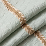 Jacquard Ice Silk Sofa Throw Cover with Gold Trim, Summer Cooling Couch Slipcover - Ornate Home