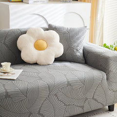 Jacquard Leaf Stretch Sofa Protector Cover Soft Washable Spandex Couch Slipcover - Ornate Home
