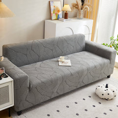 Jacquard Leaf Stretch Sofa Protector Cover Soft Washable Spandex Couch Slipcover - Ornate Home