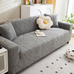Jacquard Leaf Stretch Sofa Protector Cover Soft Washable Spandex Couch Slipcover - Ornate Home