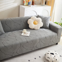 Jacquard Leaf Stretch Sofa Protector Cover Soft Washable Spandex Couch Slipcover - Ornate Home