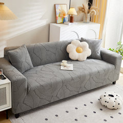Jacquard Leaf Stretch Sofa Protector Cover Soft Washable Spandex Couch Slipcover - Ornate Home