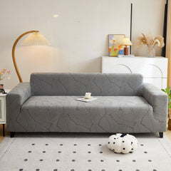 Jacquard Leaf Stretch Sofa Protector Cover Soft Washable Spandex Couch Slipcover - Ornate Home