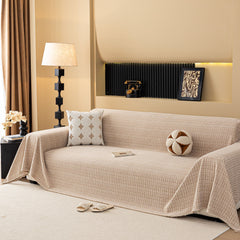 Jacquard Textured Couch Cover Throw, Soft Thick Decorative Slipcover for Couch - Ornate Home