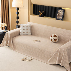 Jacquard Textured Couch Cover Throw, Soft Thick Decorative Slipcover for Couch - Ornate Home
