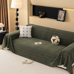 Jacquard Textured Couch Cover Throw, Soft Thick Decorative Slipcover for Couch - Ornate Home