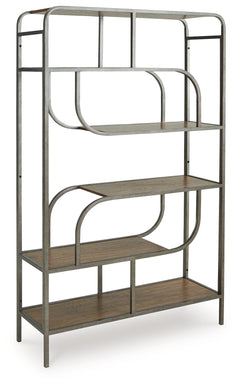 Jaddon Brown/Antique Silver Bookcase - Ornate Home