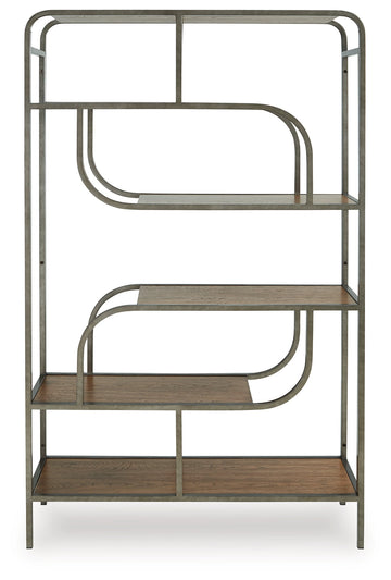 Jaddon Brown/Antique Silver Bookcase - Ornate Home