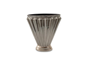 Jade Aged Pewter Cast Aluminum Vase - Ornate Home