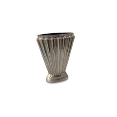 Jade Aged Pewter Cast Aluminum Vase - Ornate Home