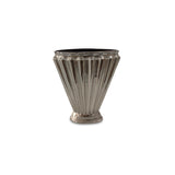 Jade Aged Pewter Cast Aluminum Vase - Ornate Home