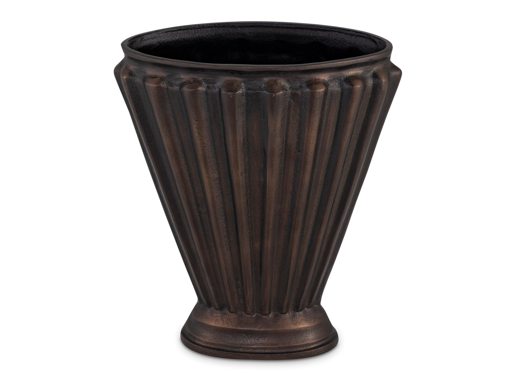 Jade Antique Brass Cast Aluminum Vase - Ornate Home