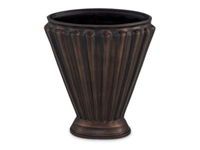 Jade Antique Brass Cast Aluminum Vase - Ornate Home