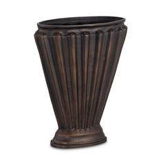 Jade Antique Brass Cast Aluminum Vase - Ornate Home