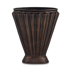 Jade Antique Brass Cast Aluminum Vase - Ornate Home