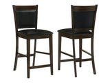 Jaden Espresso & Black Counter Height Stools (Set of 2) - Ornate Home