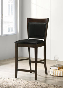 Jaden Espresso & Black Counter Height Stools (Set of 2) - Ornate Home
