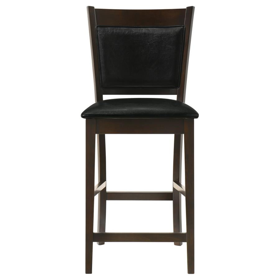 Jaden Espresso & Black Counter Height Stools (Set of 2) - Ornate Home